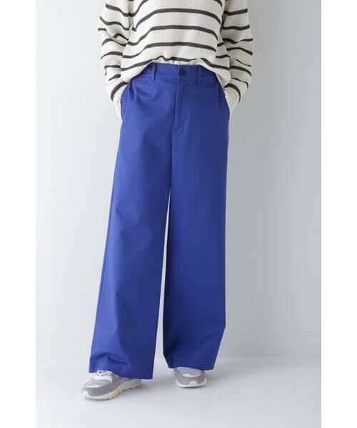 human woman/ヒューマンウーマン ◆ストレッチチノパンツ ブルー SS human woman/ヒューマンウーマン ◆ストレッチチノパンツ ブルー SS