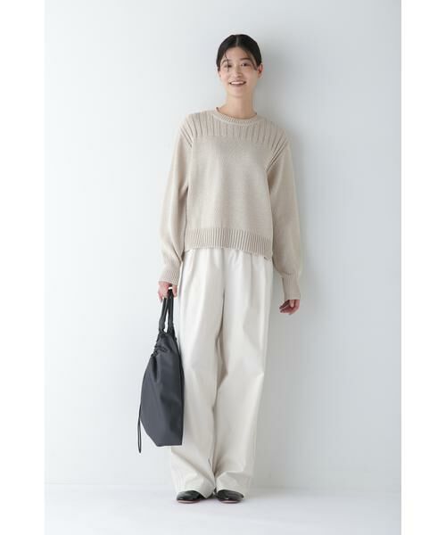 human woman / ヒューマンウーマン パンツ | ◆OGC/キュプラ2タックイージーセミワイドパンツ | 詳細2