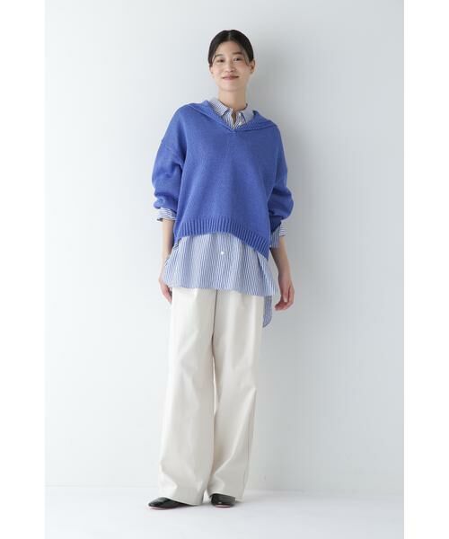 human woman / ヒューマンウーマン パンツ | ◆OGC/キュプラ2タックイージーセミワイドパンツ | 詳細6