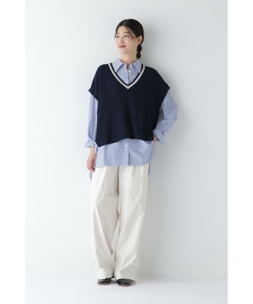 human woman / ヒューマンウーマン パンツ | ◆OGC/キュプラ2タックイージーセミワイドパンツ | 詳細7