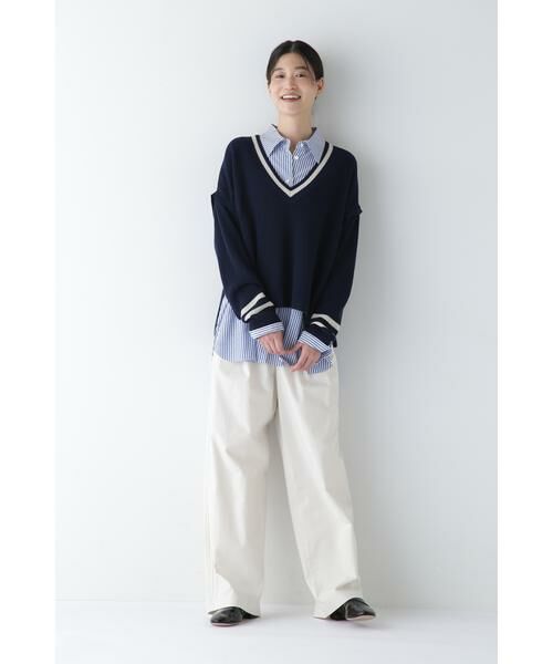 human woman / ヒューマンウーマン パンツ | ◆OGC/キュプラ2タックイージーセミワイドパンツ | 詳細8