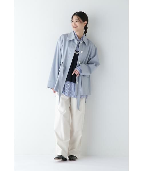 human woman / ヒューマンウーマン パンツ | ◆OGC/キュプラ2タックイージーセミワイドパンツ | 詳細9