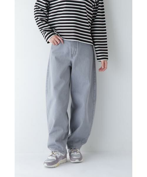 human woman/ヒューマンウーマン ◆カービーデニムパンツ グレー L human woman/ヒューマンウーマン ◆カービーデニムパンツ グレー L