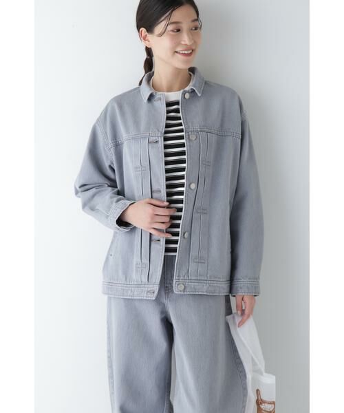human woman/ヒューマンウーマン ◆オーバーサイズデニムGジャン グレー M human woman/ヒューマンウーマン ◆オーバーサイズデニムGジャン グレー M