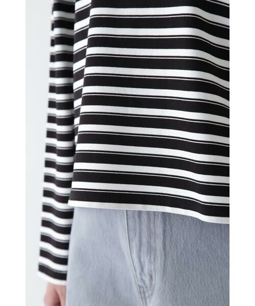 human woman / ヒューマンウーマン カットソー | ◆ボーダーボックスTシャツ | 詳細10