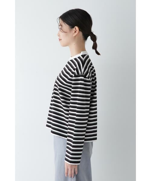 human woman / ヒューマンウーマン カットソー | ◆ボーダーボックスTシャツ | 詳細6