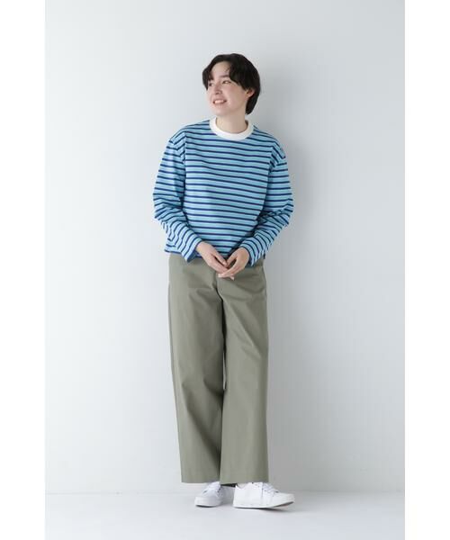 human woman / ヒューマンウーマン カットソー | ◆ボーダーボックスTシャツ | 詳細13