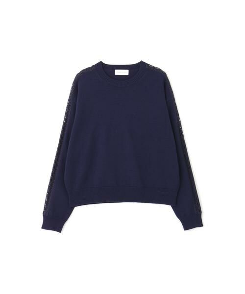 human woman / ヒューマンウーマン ニット・セーター | ◆レースドッキングニットプルオーバー | 詳細1