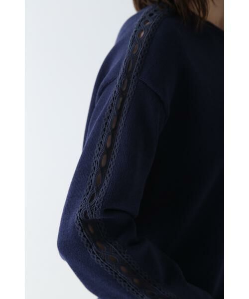 human woman / ヒューマンウーマン ニット・セーター | ◆レースドッキングニットプルオーバー | 詳細8