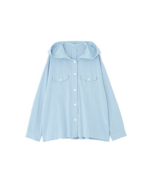 human woman / ヒューマンウーマン シャツ・ブラウス | ◆製品染めフーディーブラウス | 詳細1