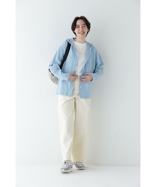 human woman / ヒューマンウーマン シャツ・ブラウス | ◆製品染めフーディーブラウス | 詳細3