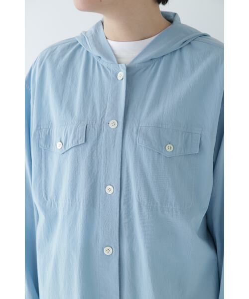 human woman / ヒューマンウーマン シャツ・ブラウス | ◆製品染めフーディーブラウス | 詳細9