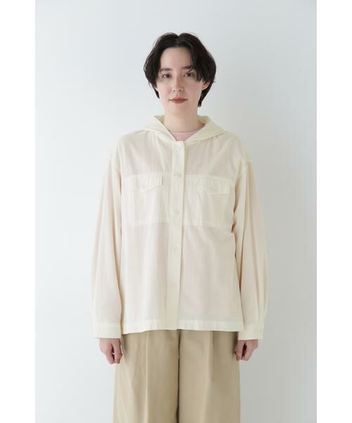 human woman / ヒューマンウーマン ◆製品染めフーディーブラウス 製品染めフーディーブラウス | human woman（ヒューマンウーマン