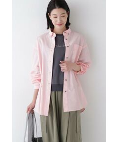 human woman / ヒューマンウーマン シャツ・ブラウス | ◆製品染めボタンダウンオーバーシャツ