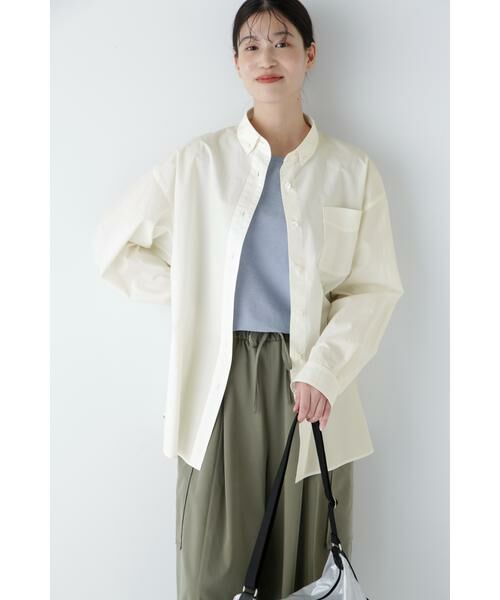human woman / ヒューマンウーマン シャツ・ブラウス | ◆製品染めボタンダウンオーバーシャツ | 詳細2