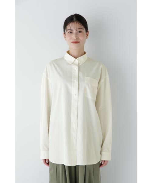 human woman / ヒューマンウーマン シャツ・ブラウス | ◆製品染めボタンダウンオーバーシャツ | 詳細4