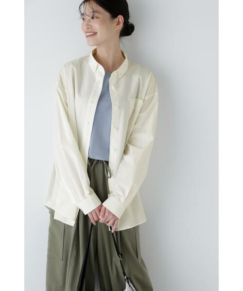 human woman/ヒューマンウーマン ◆製品染めボタンダウンオーバーシャツ エクリュ1 M human woman/ヒューマンウーマン ◆製品染めボタンダウンオーバーシャツ エクリュ1 M