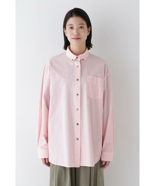 human woman / ヒューマンウーマン シャツ・ブラウス | ◆製品染めボタンダウンオーバーシャツ | 詳細10