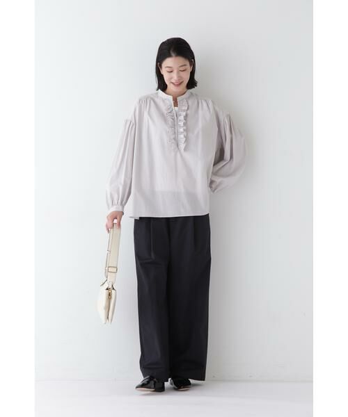 human woman / ヒューマンウーマン シャツ・ブラウス | ◆ボイルマイクロサッカーブラウス | 詳細2