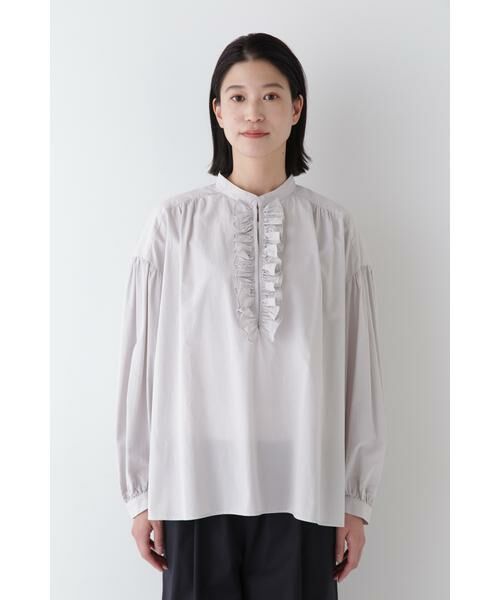 human woman / ヒューマンウーマン シャツ・ブラウス | ◆ボイルマイクロサッカーブラウス | 詳細3