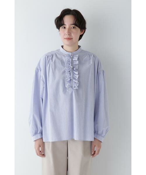 human woman / ヒューマンウーマン シャツ・ブラウス | ◆ボイルマイクロサッカーブラウス | 詳細9