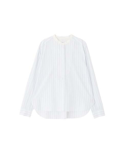 human woman / ヒューマンウーマン シャツ・ブラウス | ◆コットンドビーストライプクレリックシャツ | 詳細1
