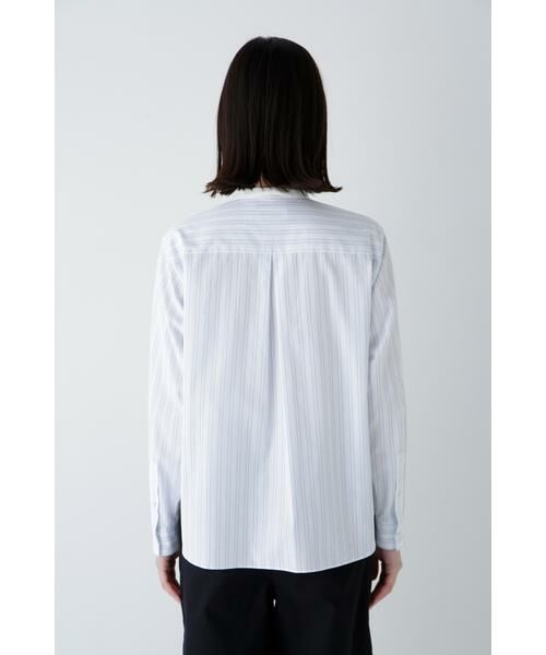 human woman / ヒューマンウーマン シャツ・ブラウス | ◆コットンドビーストライプクレリックシャツ | 詳細4