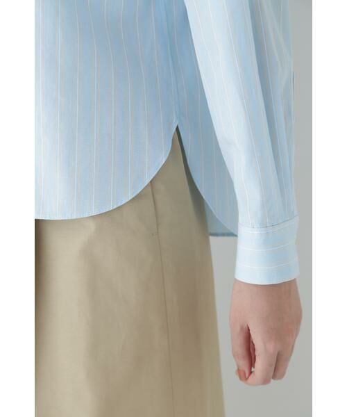 human woman / ヒューマンウーマン シャツ・ブラウス | ◆コットンドビーストライプクレリックシャツ | 詳細16