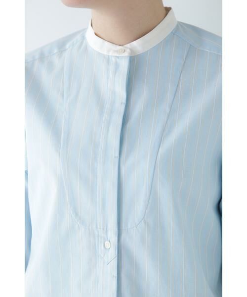 human woman / ヒューマンウーマン シャツ・ブラウス | ◆コットンドビーストライプクレリックシャツ | 詳細14