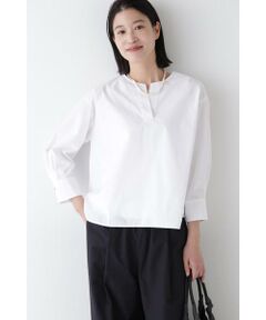 human woman / ヒューマンウーマン シャツ・ブラウス | ◆スキッパーブロードブラウス