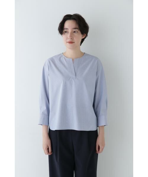 human woman / ヒューマンウーマン シャツ・ブラウス | ◆スキッパーブロードブラウス | 詳細3