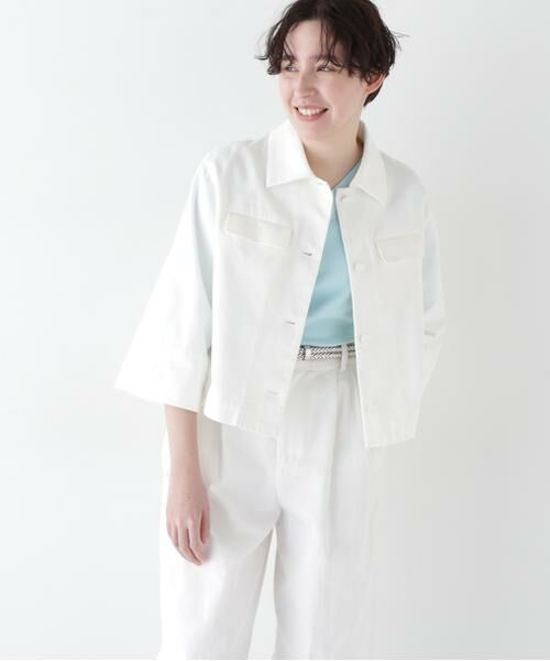 human woman / ヒューマンウーマン シャツ・ブラウス | ◆コットン麻カツラキブラウス | 詳細2