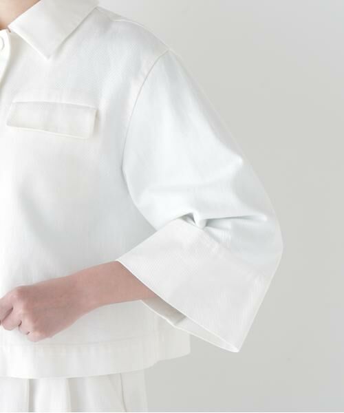 human woman / ヒューマンウーマン シャツ・ブラウス | ◆コットン麻カツラキブラウス | 詳細8