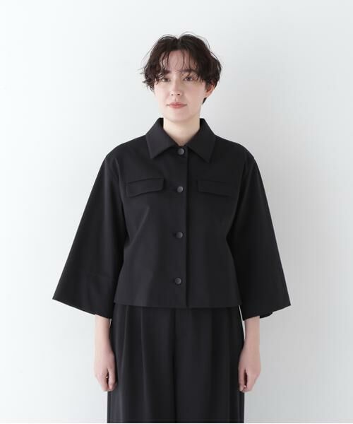 human woman / ヒューマンウーマン シャツ・ブラウス | ◆コットンナイロンポンチSTブラウス | 詳細3