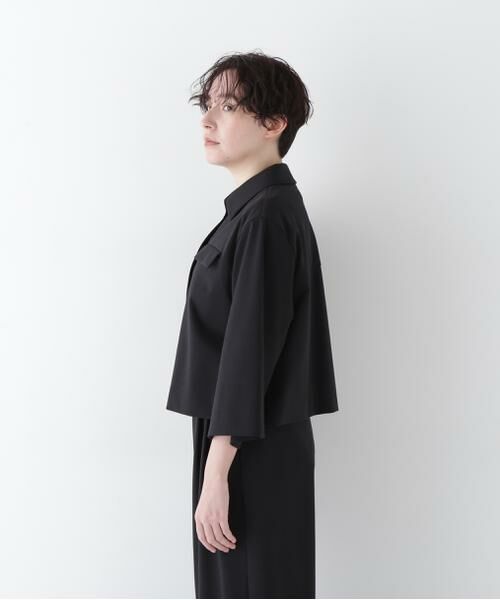 human woman / ヒューマンウーマン シャツ・ブラウス | ◆コットンナイロンポンチSTブラウス | 詳細4