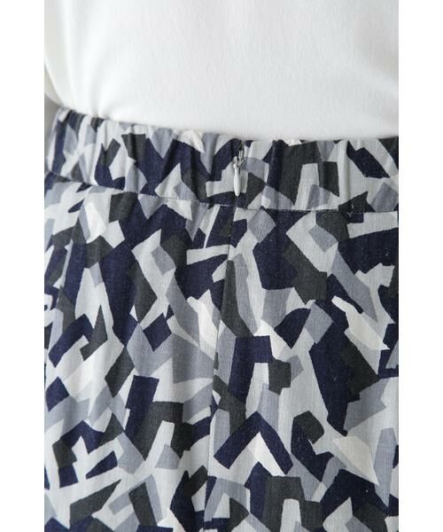 human woman / ヒューマンウーマン スカート | ◆レーヨン麻キャンバスカモジオメトリックPTタックコクーンスカート | 詳細14