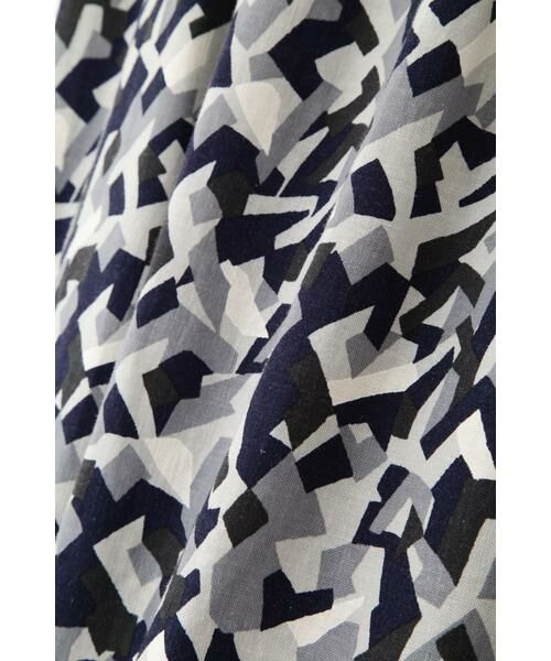 human woman / ヒューマンウーマン スカート | ◆レーヨン麻キャンバスカモジオメトリックPTタックコクーンスカート | 詳細16