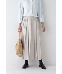 human woman / ヒューマンウーマン スカート | ◆リネンライクブッチャーランダムプリーツスカート
