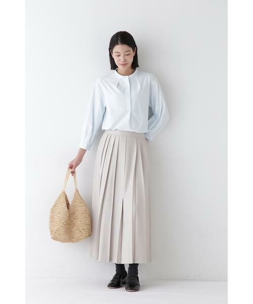 human woman / ヒューマンウーマン スカート | ◆リネンライクブッチャーランダムプリーツスカート | 詳細2