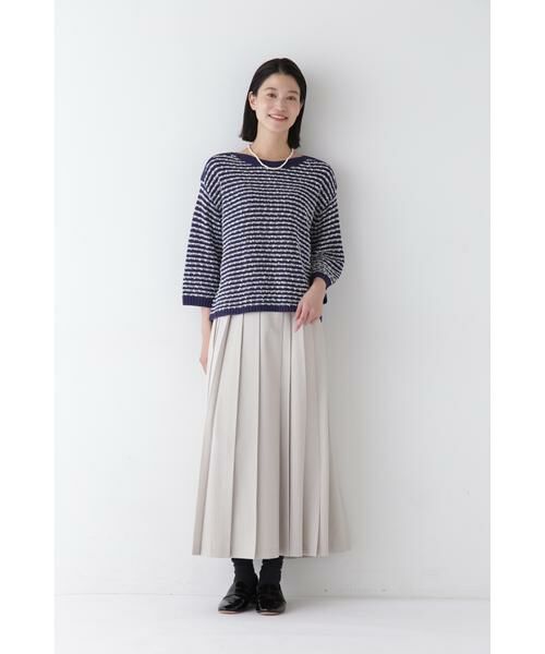 human woman / ヒューマンウーマン スカート | ◆リネンライクブッチャーランダムプリーツスカート | 詳細4