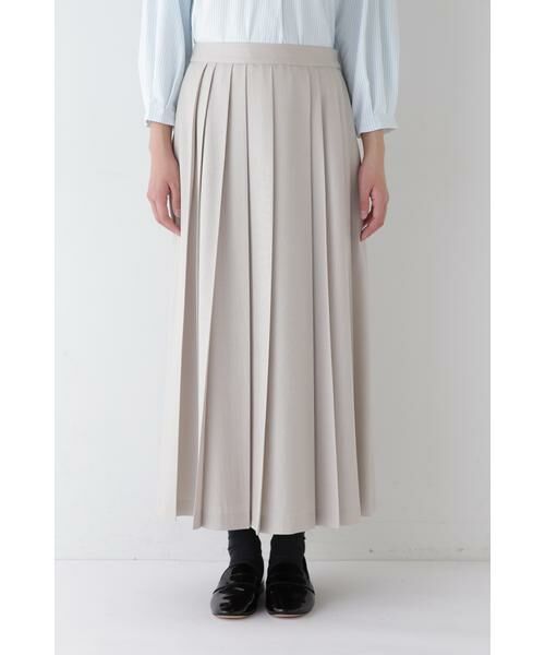 human woman / ヒューマンウーマン スカート | ◆リネンライクブッチャーランダムプリーツスカート | 詳細6