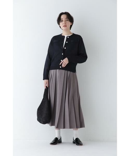 human woman / ヒューマンウーマン スカート | ◆リネンライクブッチャーランダムプリーツスカート | 詳細16