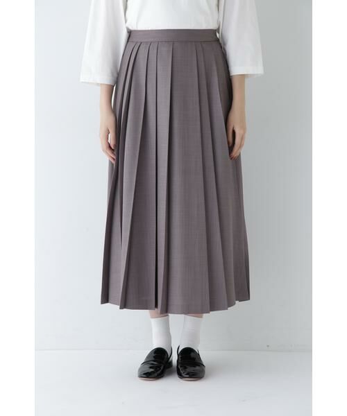 human woman / ヒューマンウーマン スカート | ◆リネンライクブッチャーランダムプリーツスカート | 詳細19