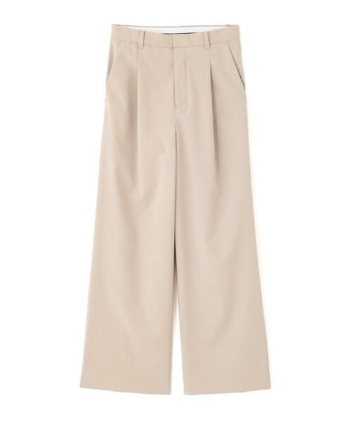 human woman / ヒューマンウーマン パンツ | ◆Ｐレーヨン麻ポプリンマーベルトセミワイドパンツ | 詳細1