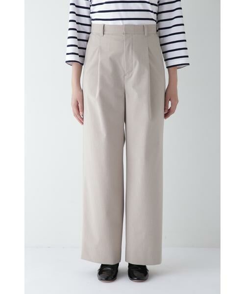 human woman / ヒューマンウーマン パンツ | ◆Ｐレーヨン麻ポプリンマーベルトセミワイドパンツ | 詳細12