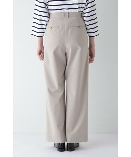 human woman / ヒューマンウーマン パンツ | ◆Ｐレーヨン麻ポプリンマーベルトセミワイドパンツ | 詳細14