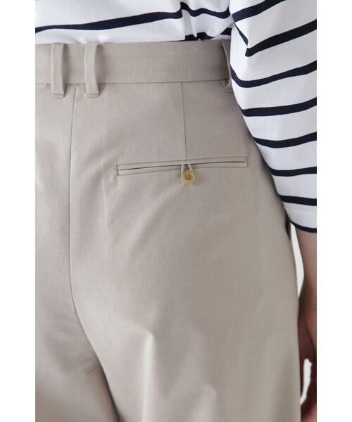 human woman / ヒューマンウーマン パンツ | ◆Ｐレーヨン麻ポプリンマーベルトセミワイドパンツ | 詳細18