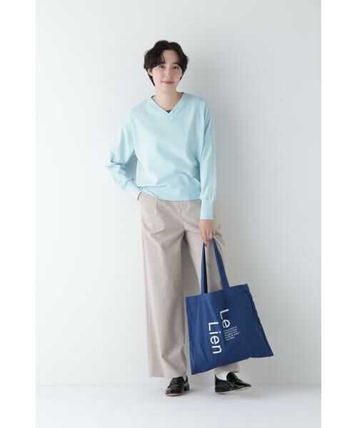 human woman / ヒューマンウーマン パンツ | ◆Ｐレーヨン麻ポプリンマーベルトセミワイドパンツ | 詳細7