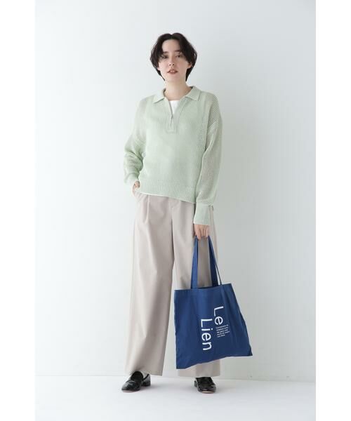 human woman / ヒューマンウーマン パンツ | ◆Ｐレーヨン麻ポプリンマーベルトセミワイドパンツ | 詳細9