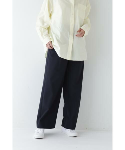 human woman / ヒューマンウーマン パンツ | ◆Ｐレーヨン麻ポプリンマーベルトセミワイドパンツ | 詳細20